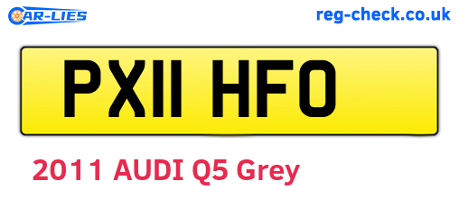 PX11HFO are the vehicle registration plates.