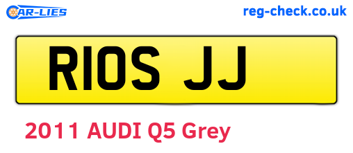 R10SJJ are the vehicle registration plates.