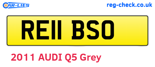 RE11BSO are the vehicle registration plates.