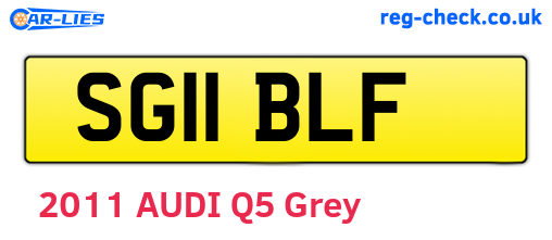SG11BLF are the vehicle registration plates.