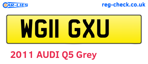 WG11GXU are the vehicle registration plates.