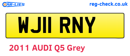 WJ11RNY are the vehicle registration plates.