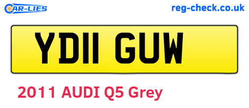YD11GUW are the vehicle registration plates.