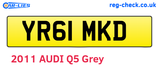 YR61MKD are the vehicle registration plates.