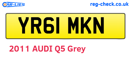 YR61MKN are the vehicle registration plates.