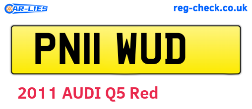 PN11WUD are the vehicle registration plates.