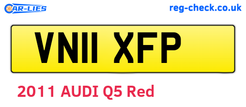 VN11XFP are the vehicle registration plates.