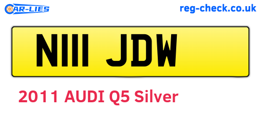 N111JDW are the vehicle registration plates.