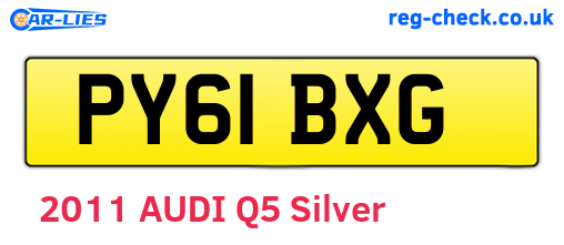 PY61BXG are the vehicle registration plates.