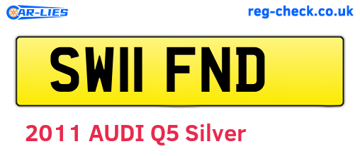 SW11FND are the vehicle registration plates.