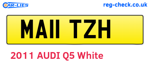 MA11TZH are the vehicle registration plates.