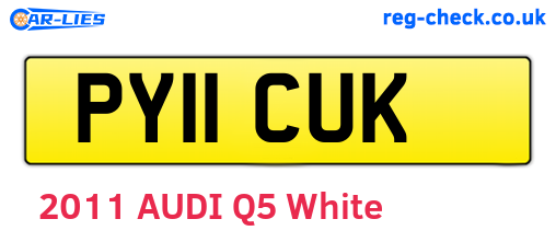 PY11CUK are the vehicle registration plates.