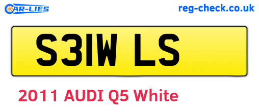 S31WLS are the vehicle registration plates.