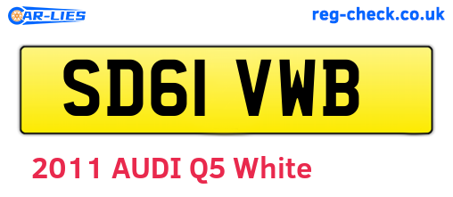 SD61VWB are the vehicle registration plates.