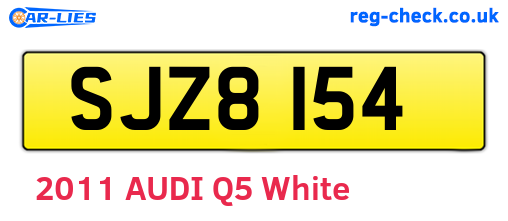 SJZ8154 are the vehicle registration plates.