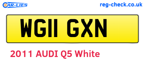 WG11GXN are the vehicle registration plates.