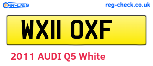 WX11OXF are the vehicle registration plates.