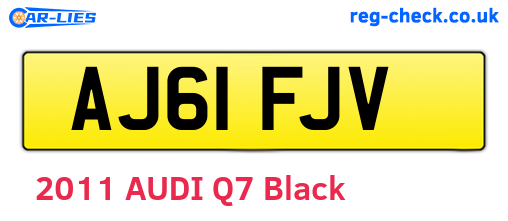 AJ61FJV are the vehicle registration plates.