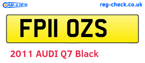 FP11OZS are the vehicle registration plates.