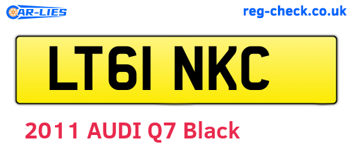 LT61NKC are the vehicle registration plates.