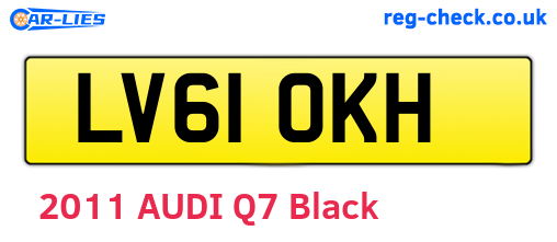 LV61OKH are the vehicle registration plates.