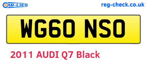 WG60NSO are the vehicle registration plates.