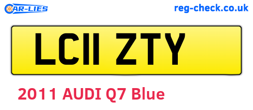 LC11ZTY are the vehicle registration plates.