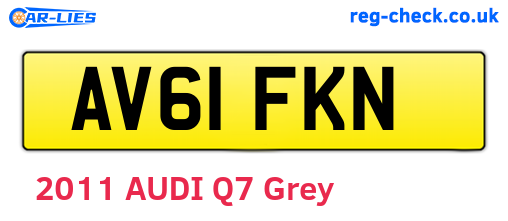 AV61FKN are the vehicle registration plates.