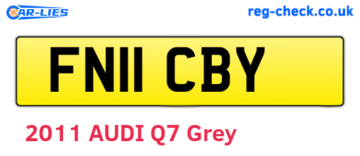 FN11CBY are the vehicle registration plates.