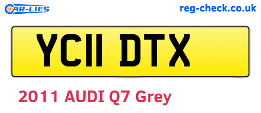 YC11DTX are the vehicle registration plates.
