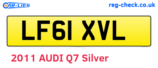 LF61XVL are the vehicle registration plates.