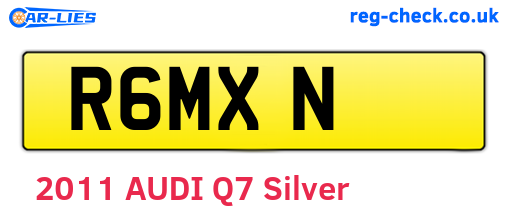 R6MXN are the vehicle registration plates.