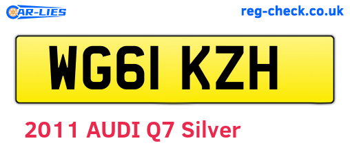 WG61KZH are the vehicle registration plates.