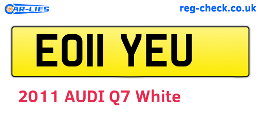 EO11YEU are the vehicle registration plates.
