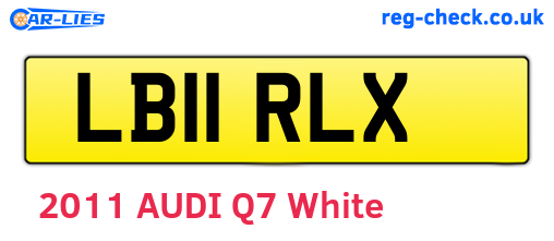 LB11RLX are the vehicle registration plates.