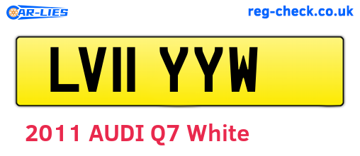 LV11YYW are the vehicle registration plates.