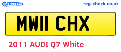 MW11CHX are the vehicle registration plates.