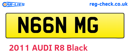 N66NMG are the vehicle registration plates.