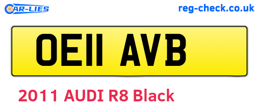 OE11AVB are the vehicle registration plates.