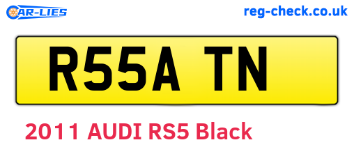 R55ATN are the vehicle registration plates.