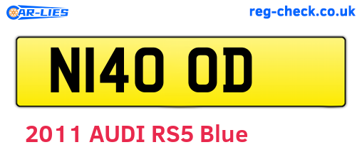 N14OOD are the vehicle registration plates.