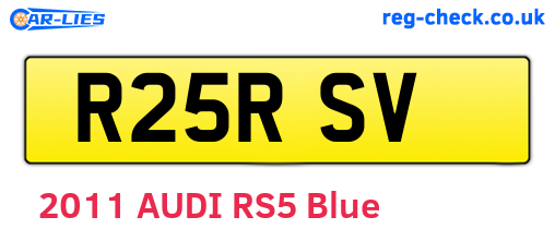 R25RSV are the vehicle registration plates.