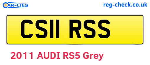 CS11RSS are the vehicle registration plates.