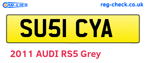 SU51CYA are the vehicle registration plates.
