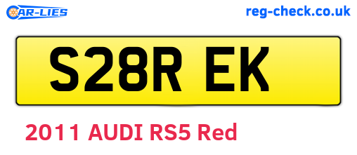 S28REK are the vehicle registration plates.