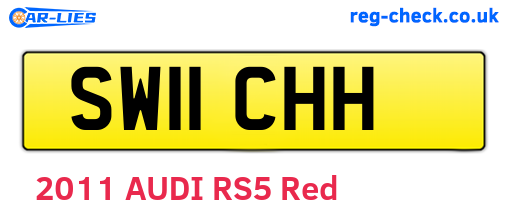 SW11CHH are the vehicle registration plates.