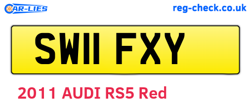 SW11FXY are the vehicle registration plates.