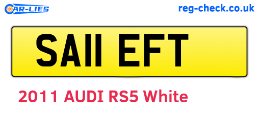 SA11EFT are the vehicle registration plates.