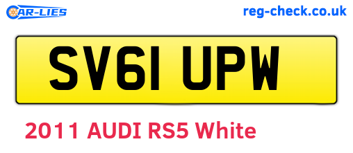 SV61UPW are the vehicle registration plates.