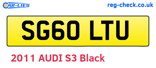 SG60LTU are the vehicle registration plates.